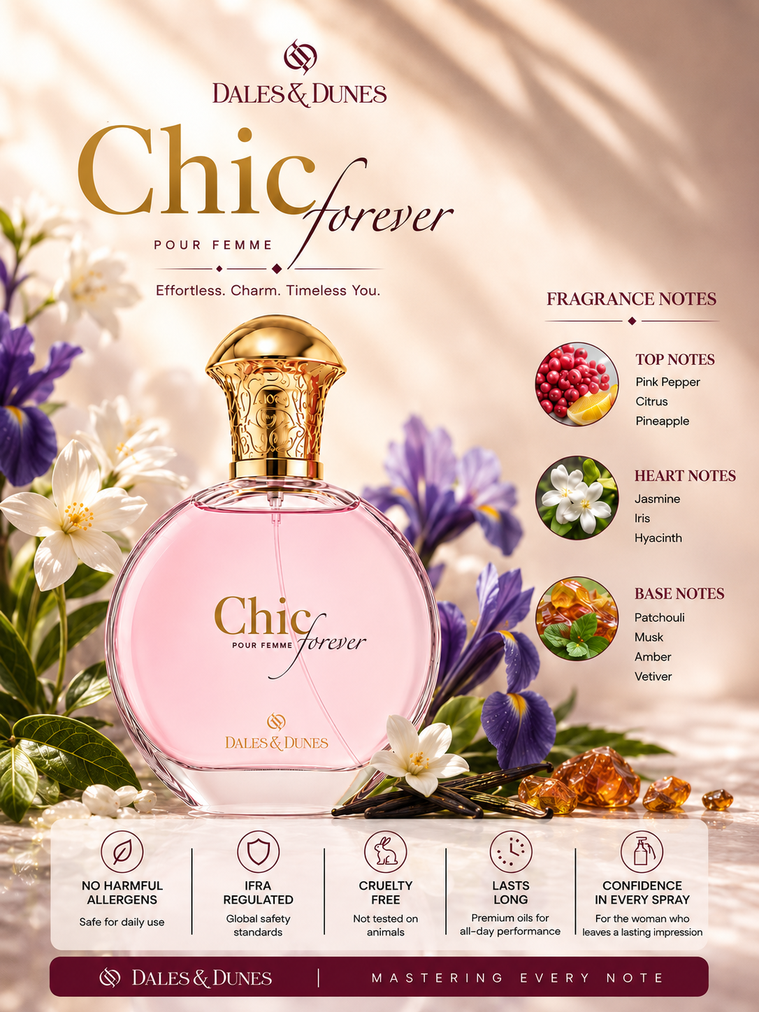 Dales & Dunes Elegant Collection Chic Forever Eau De Parfum für Damen 100ml