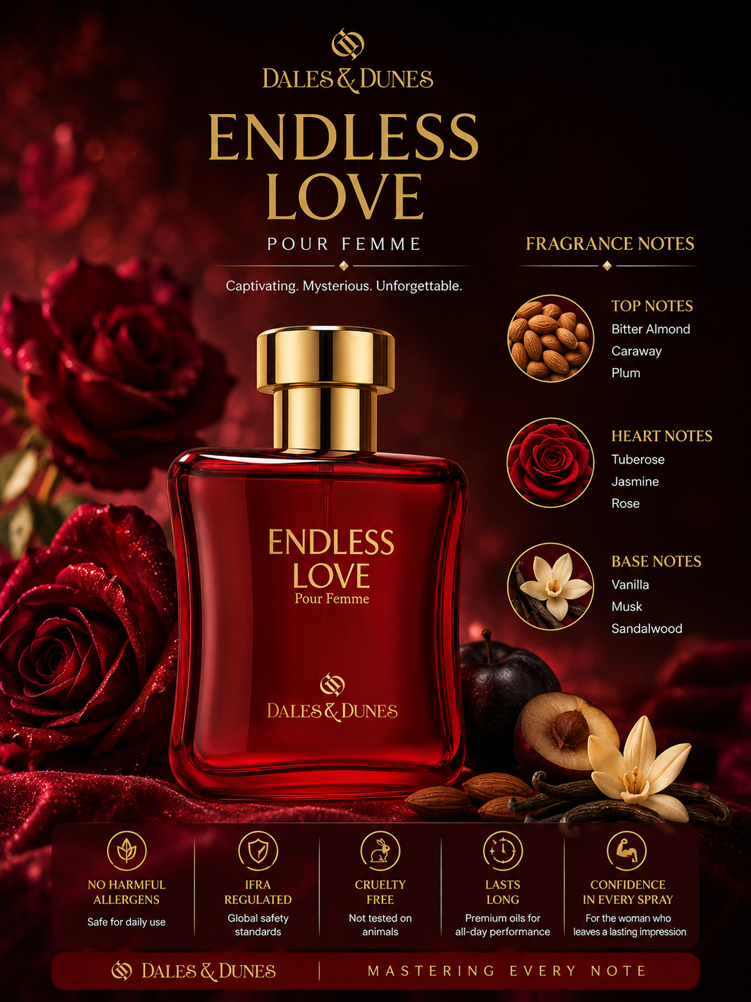 Dales & Dunes Elegant Collection Endless Love Eau De Parfum für Damen 100ml