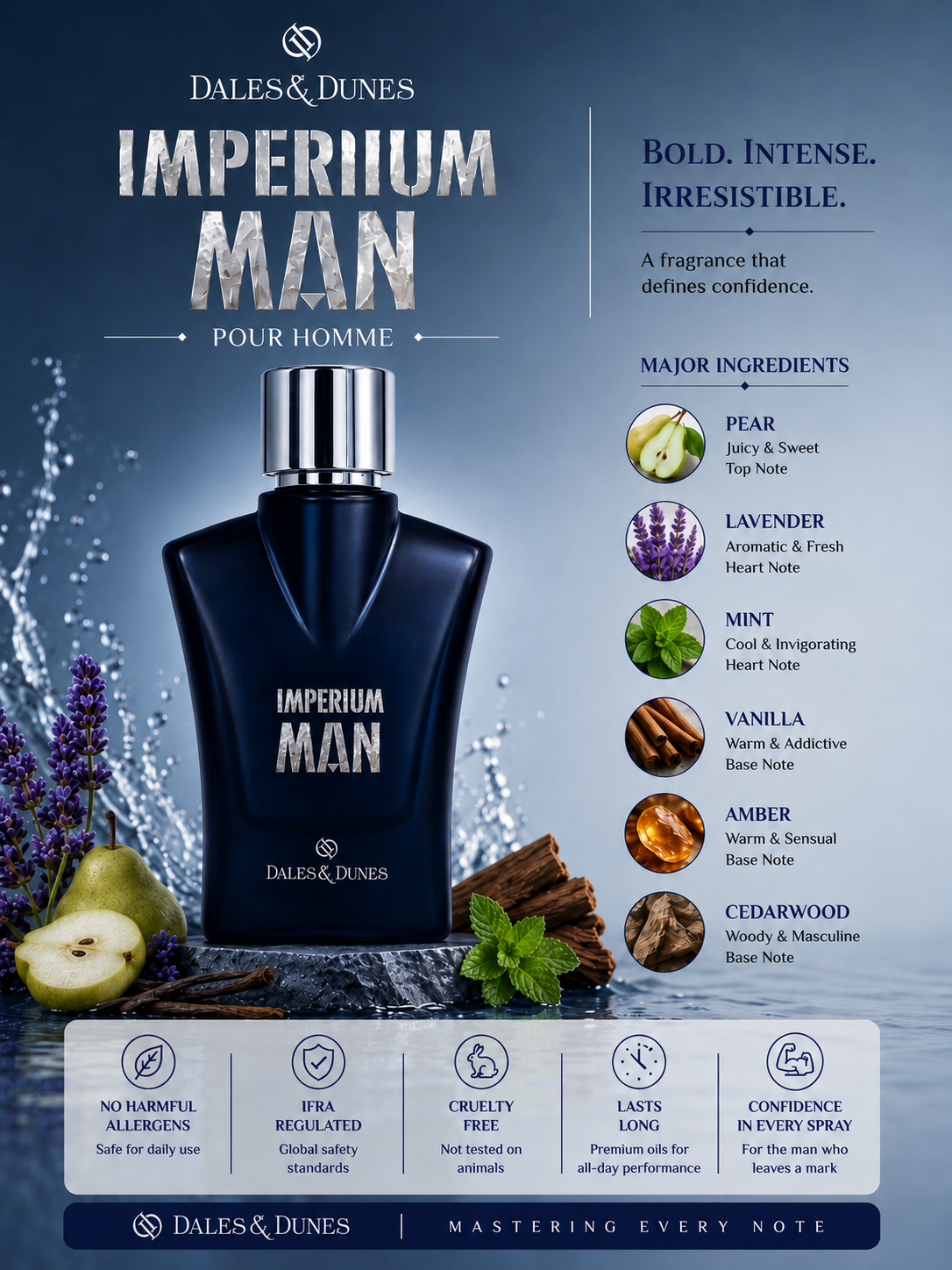 Dales & Dunes Elegant Collection Imperium Man Eau De Toilette für Herren 100ml