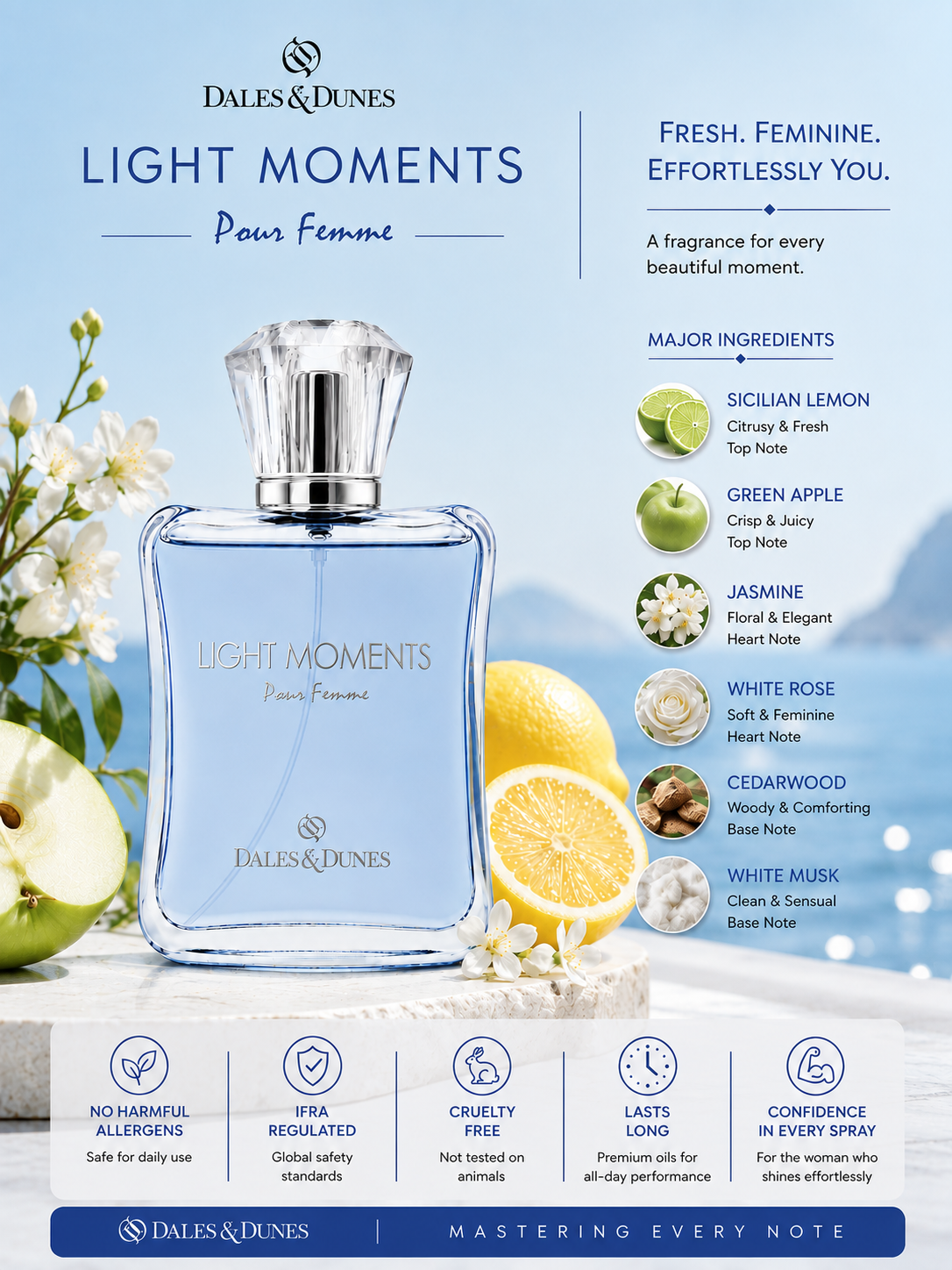 Dales & Dunes Elegant Collection Light Moments Eau De Parfum für Damen 100ml