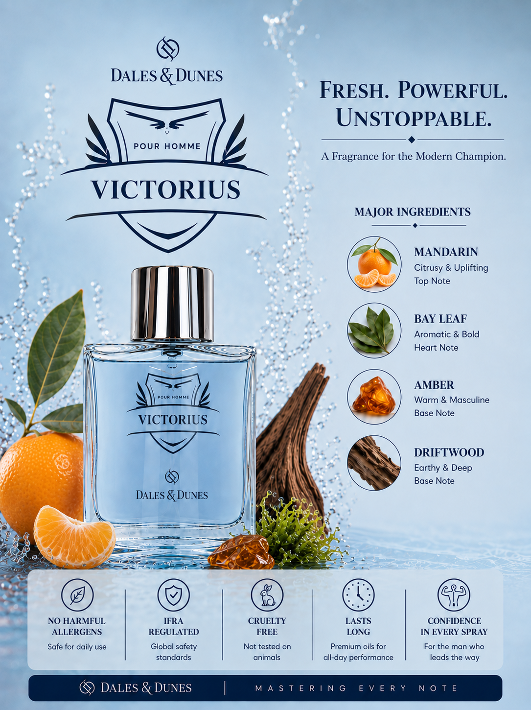 Dales & Dunes Elegant Collection Victorious Eau De Parfum für Herren 100ml